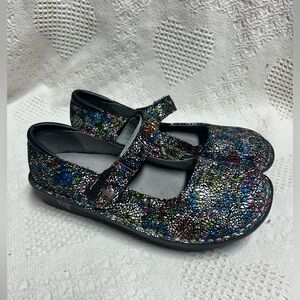 Alegria Belle Cathedral Multicolor Mary Jane Clog Comfort Shoe Women 37 US 6.5